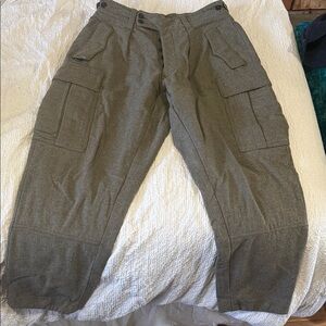 Men's Cargo Wool-Blend Pants in Gray (Also great for women)